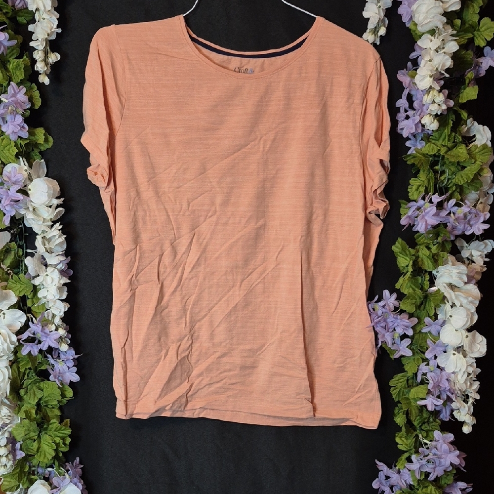 Croft & Barrow Peach Short Sleeve Top